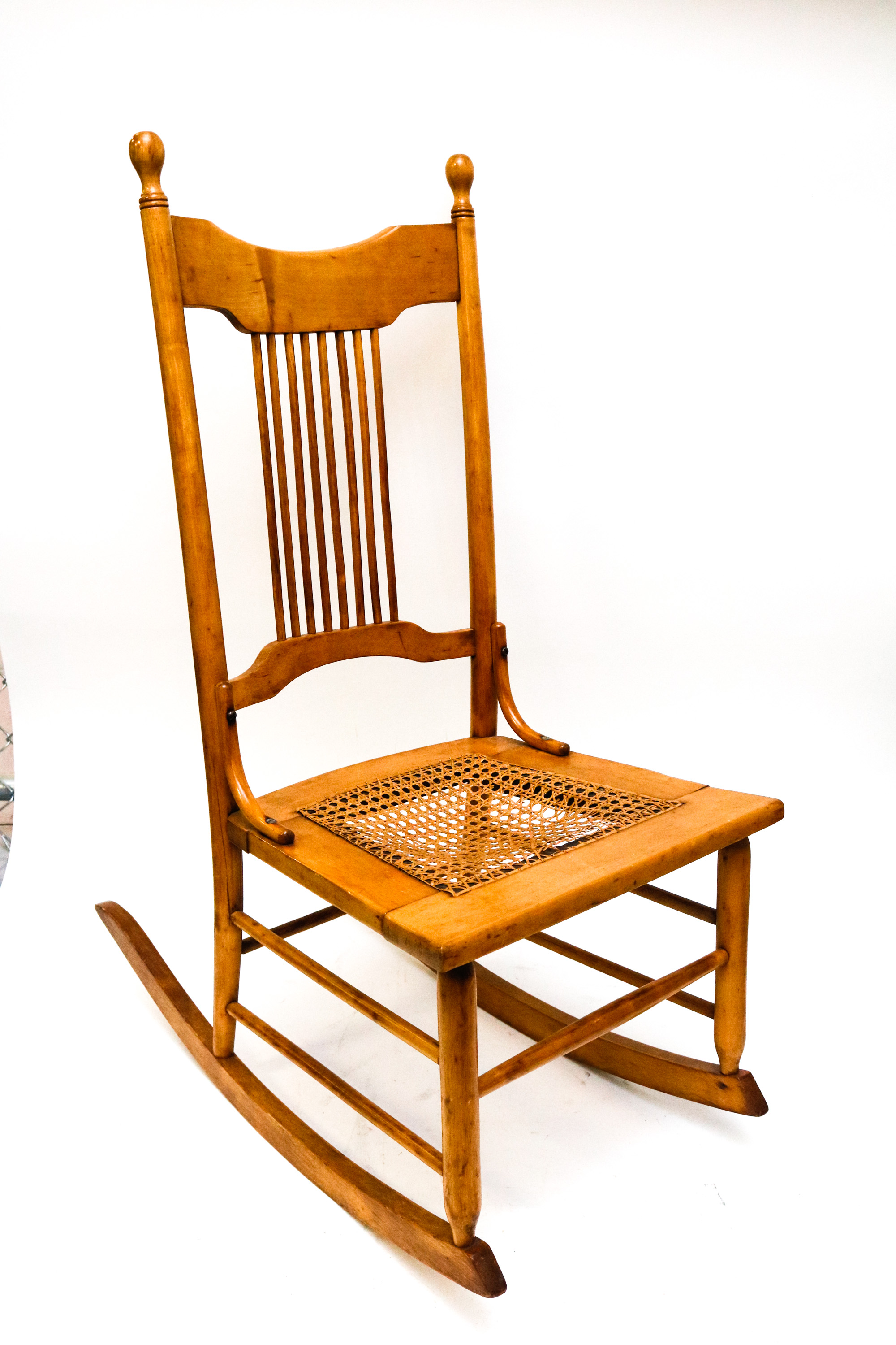Windsor Style Chair and Wooden Rocking Chair