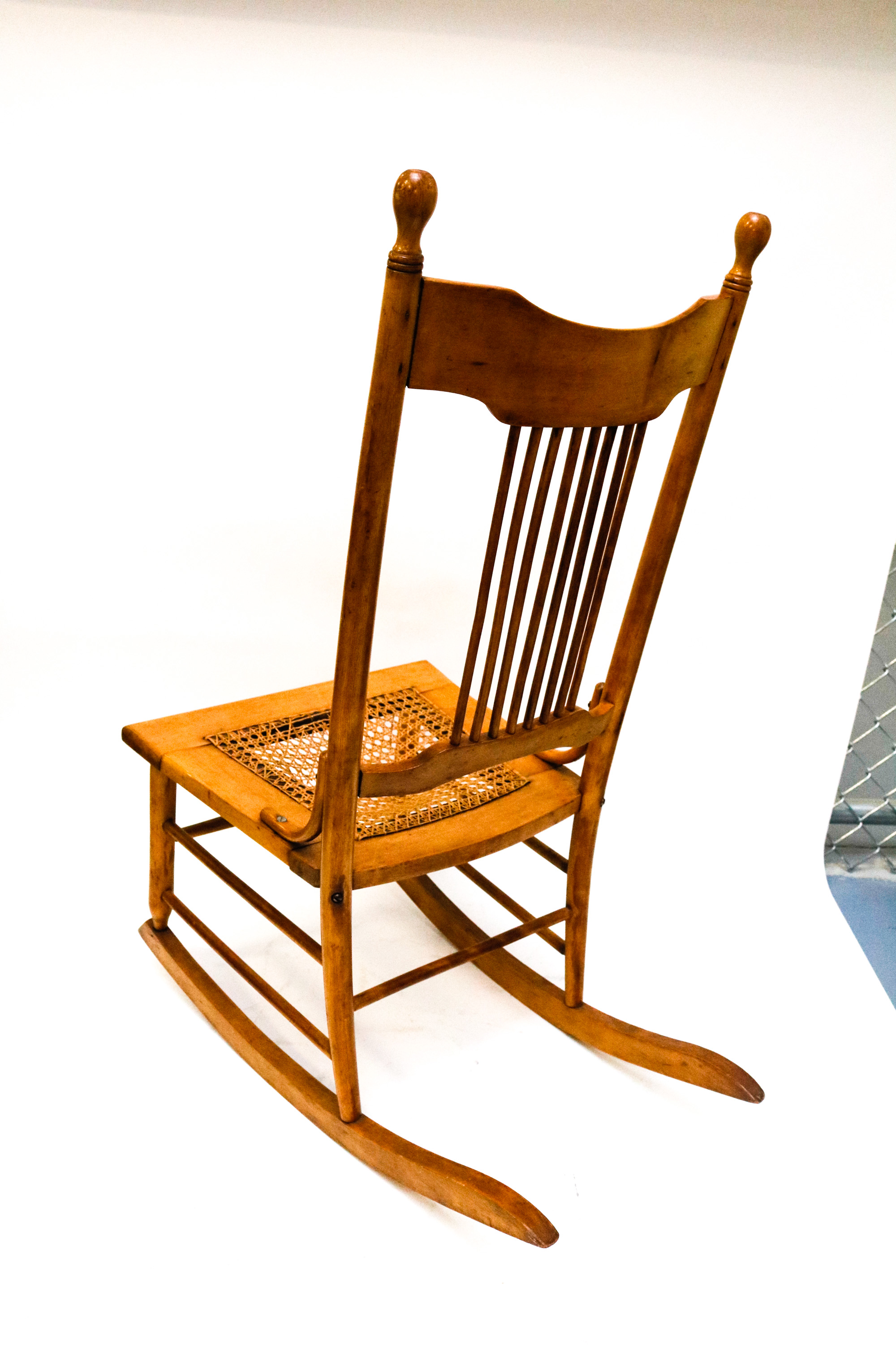 Windsor Style Chair and Wooden Rocking Chair