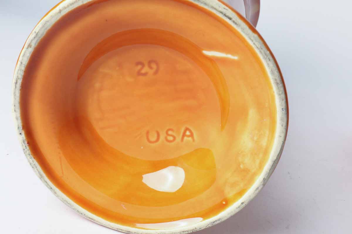 Mid Century Orange Hull Pottery