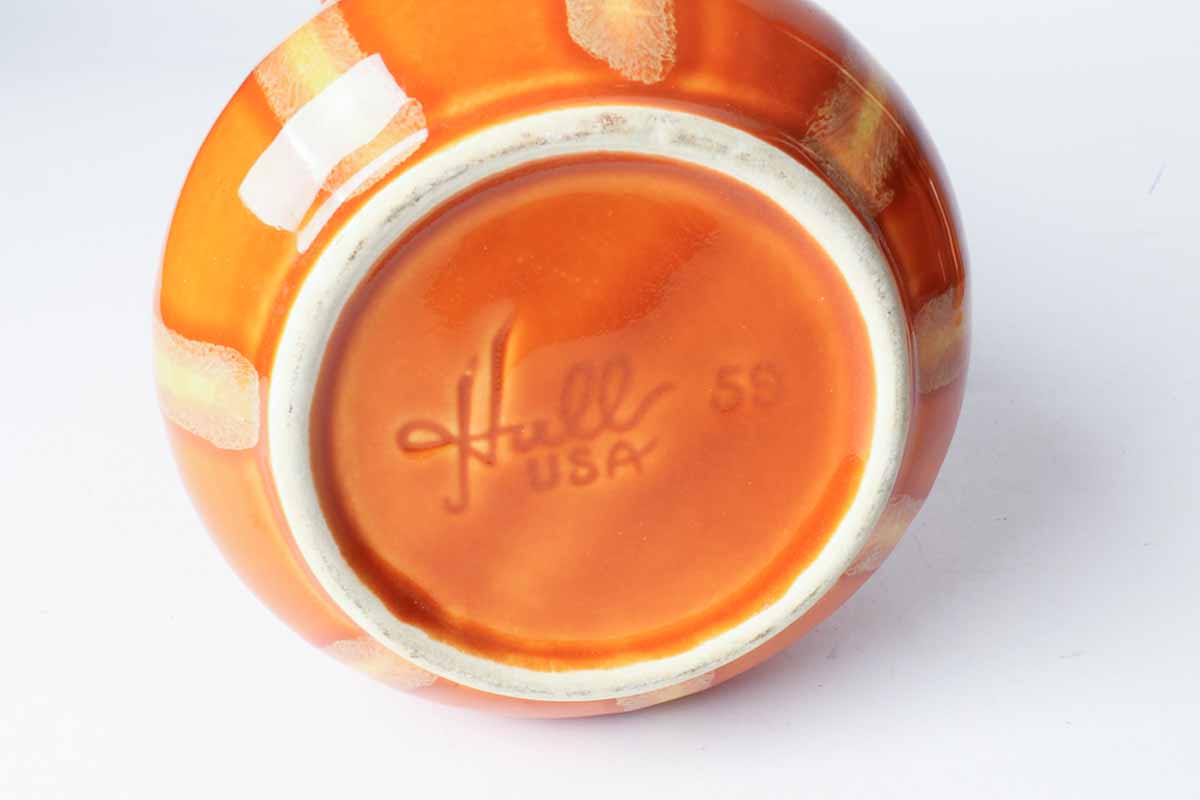 Mid Century Orange Hull Pottery