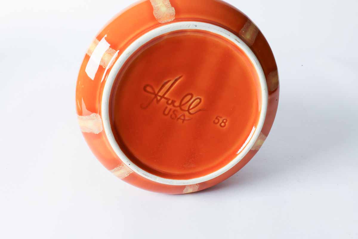 Mid Century Orange Hull Pottery