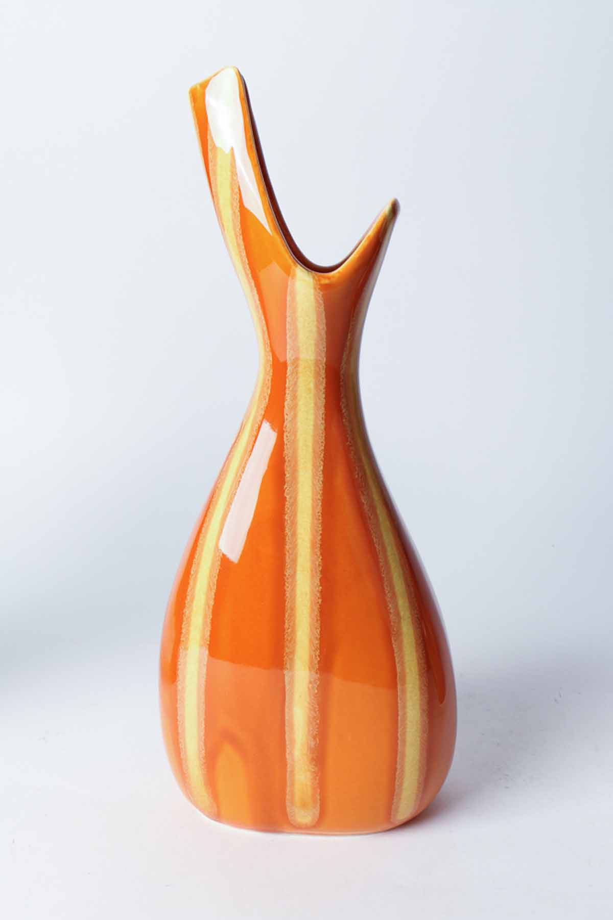 Mid Century Orange Hull Pottery