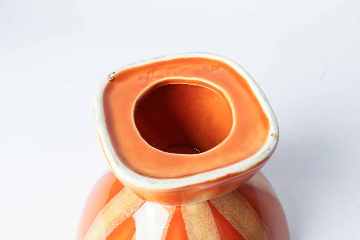 Mid Century Orange Hull Pottery