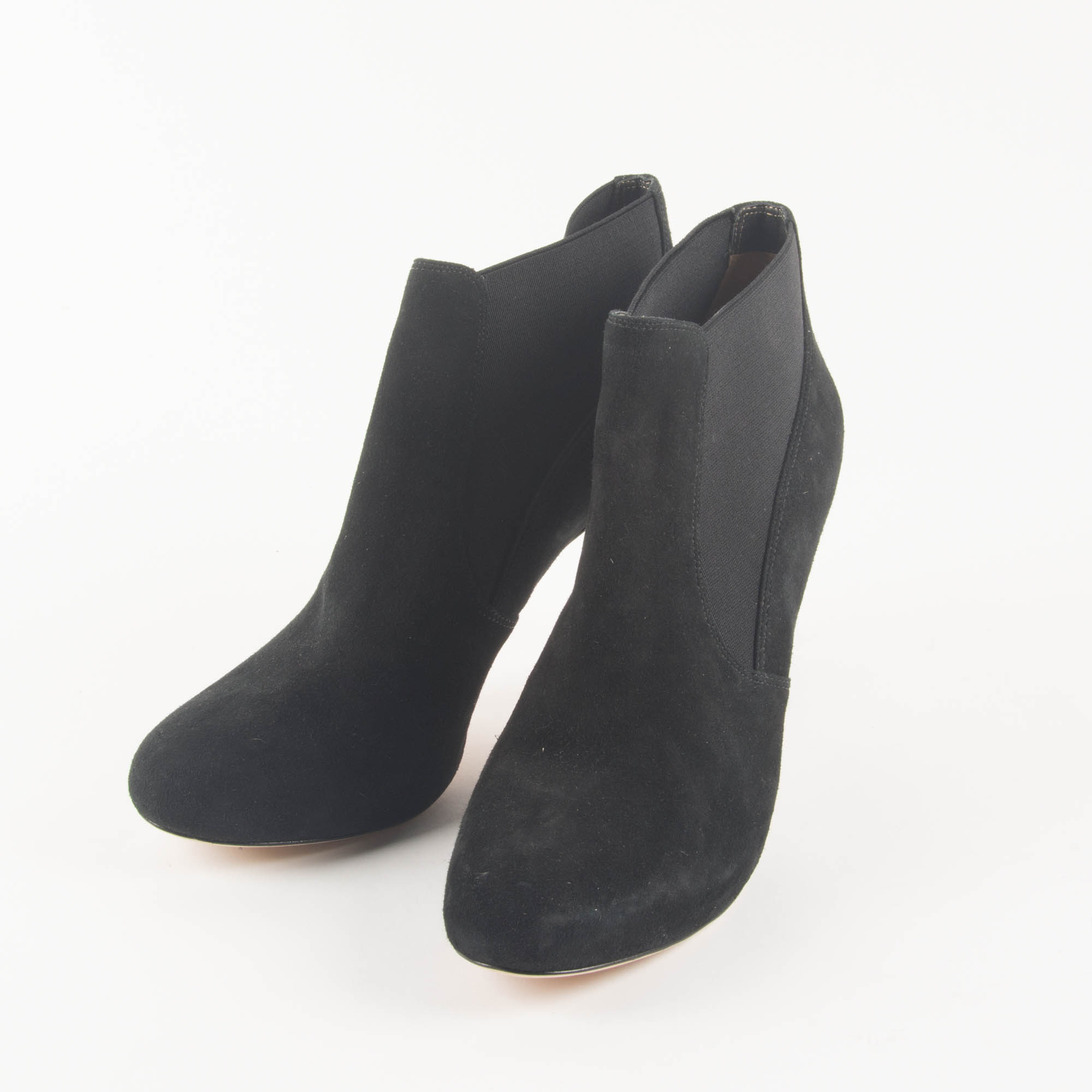 Via Spiga Black Suede Stiletto Heel Booties