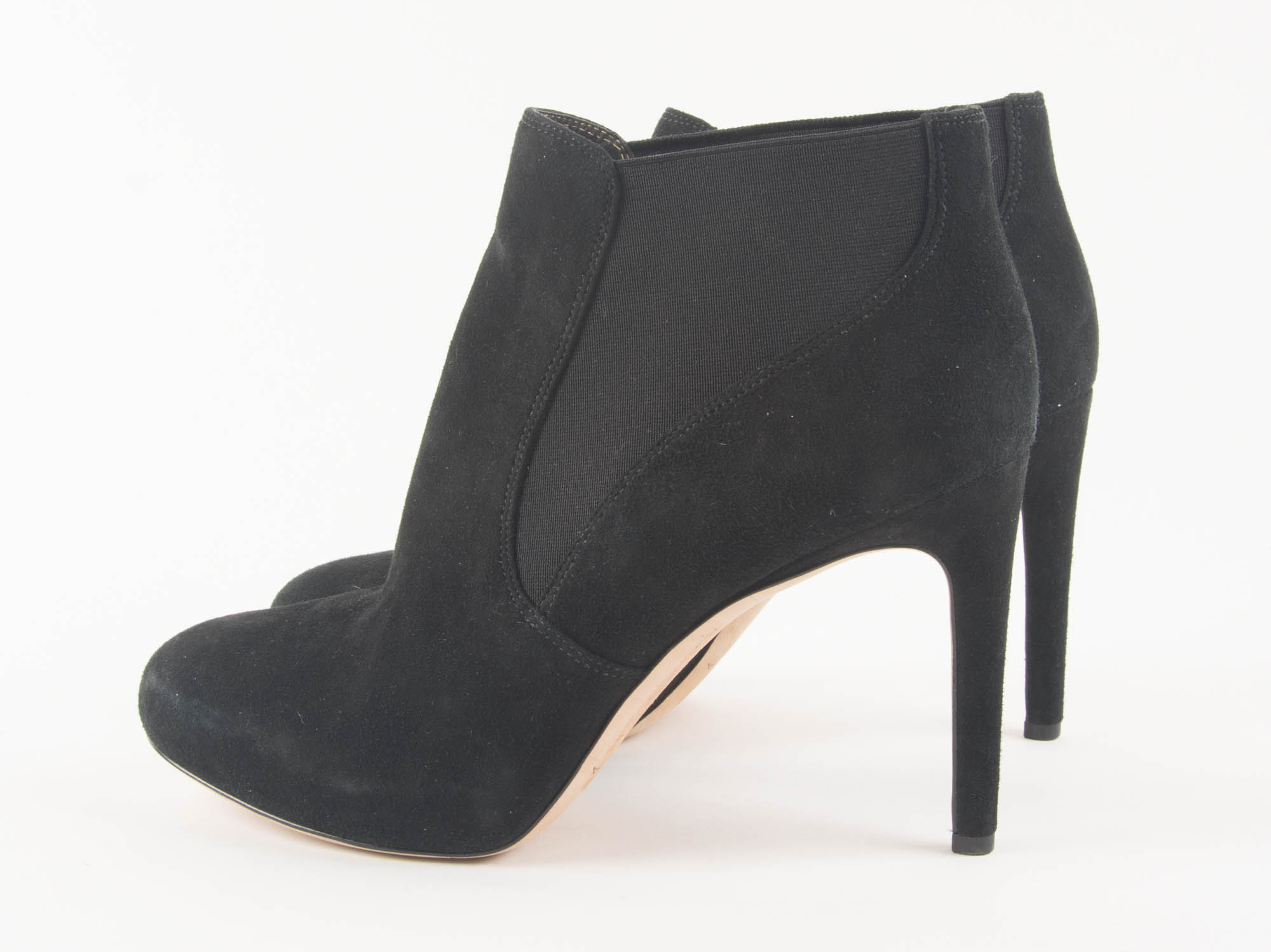Via Spiga Black Suede Stiletto Heel Booties