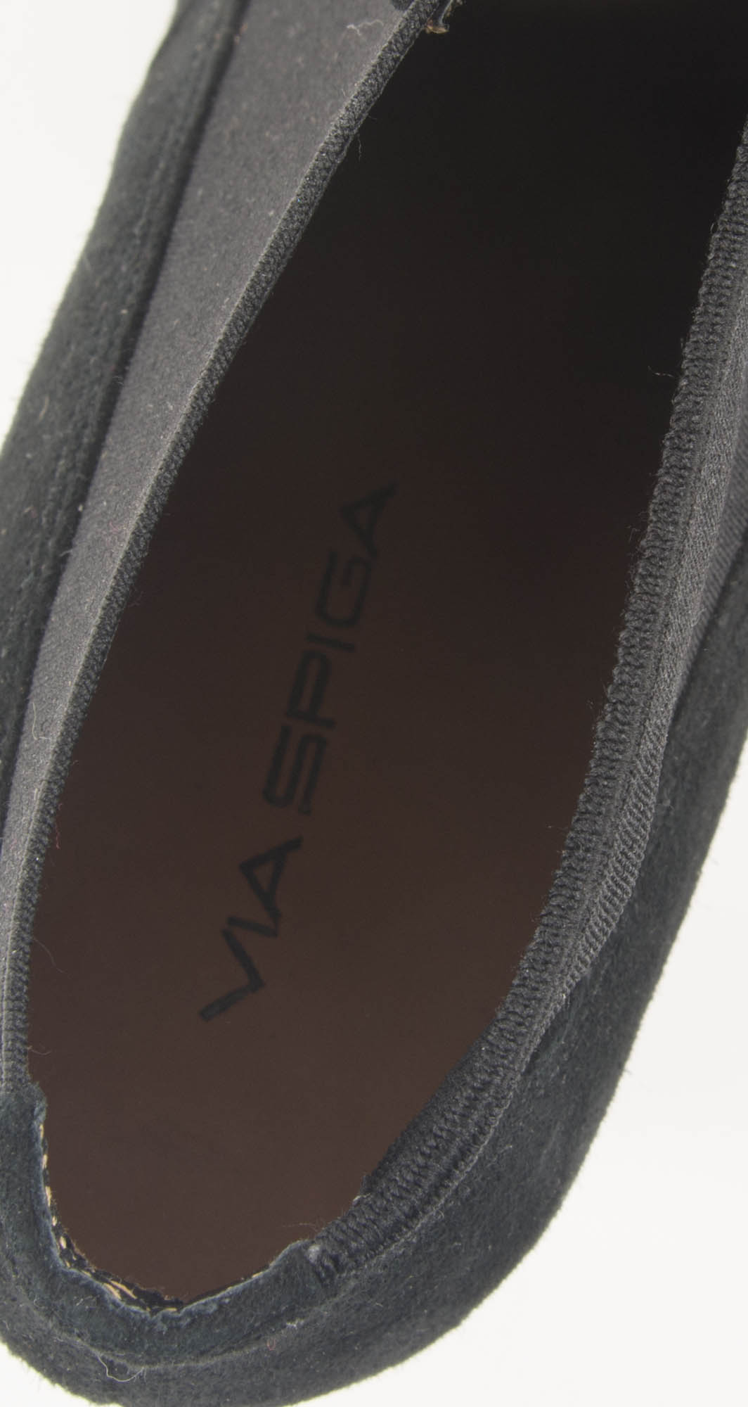 Via Spiga Black Suede Stiletto Heel Booties