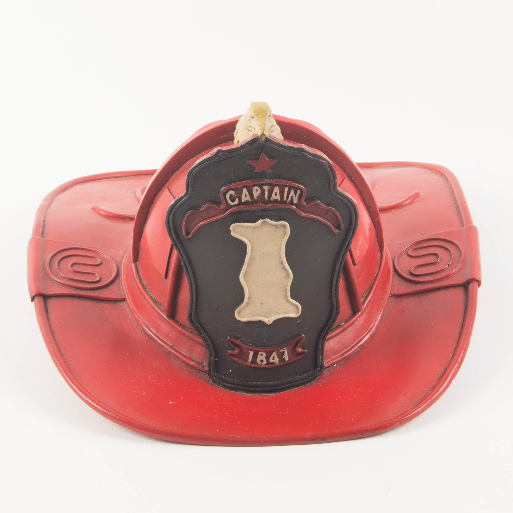 Fire Captain Helmet Coin Bank