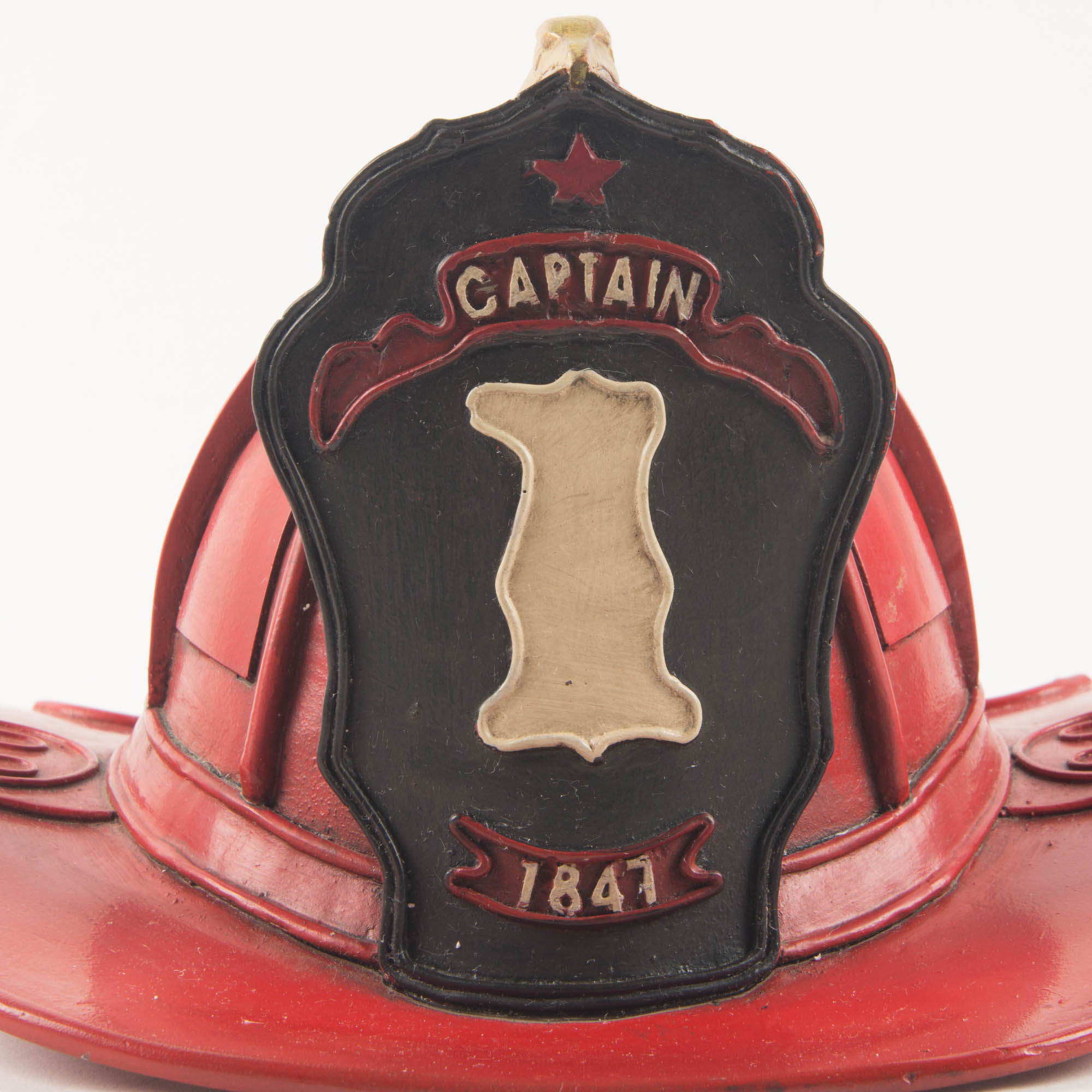 Fire Captain Helmet Coin Bank
