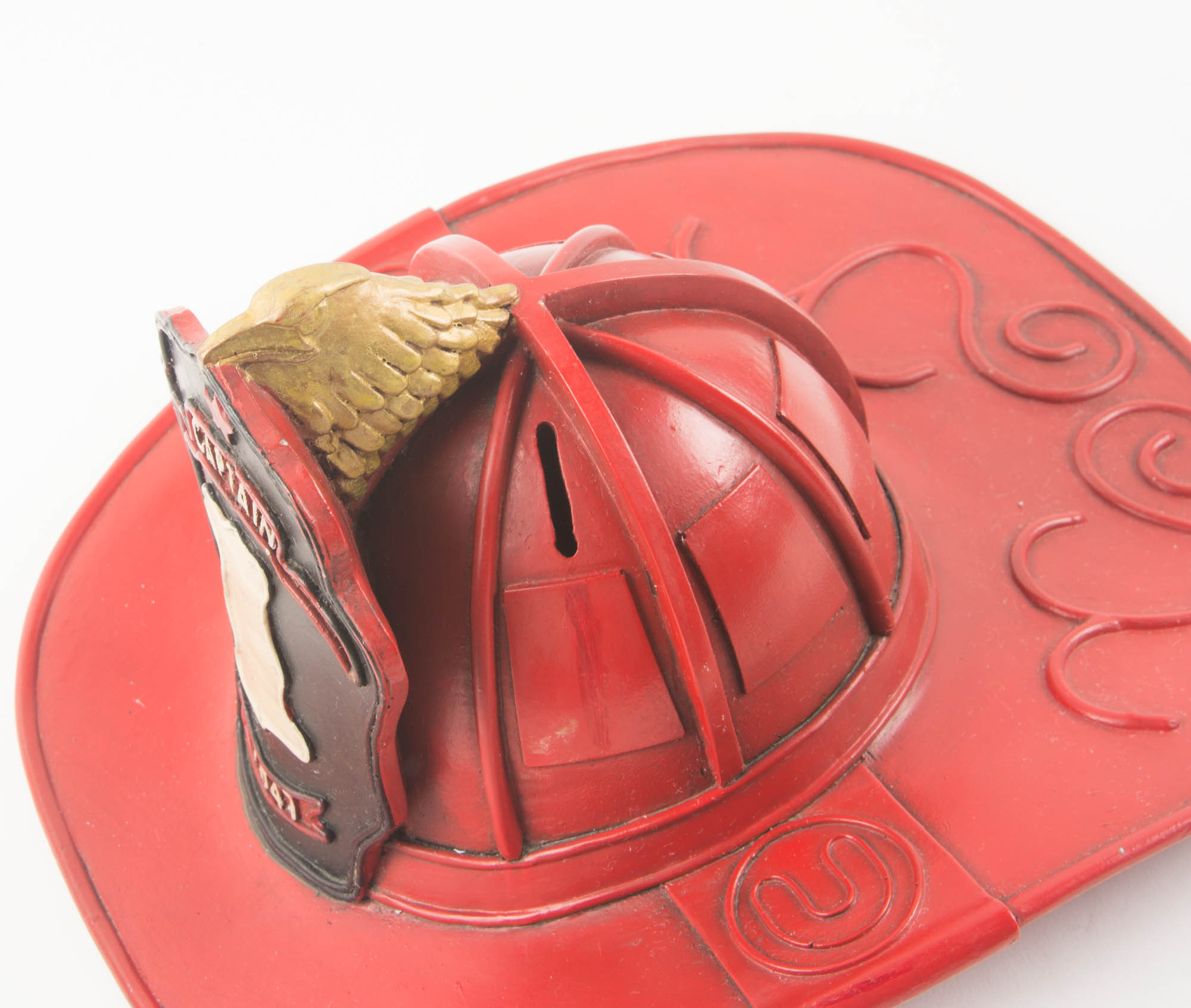 Fire Captain Helmet Coin Bank