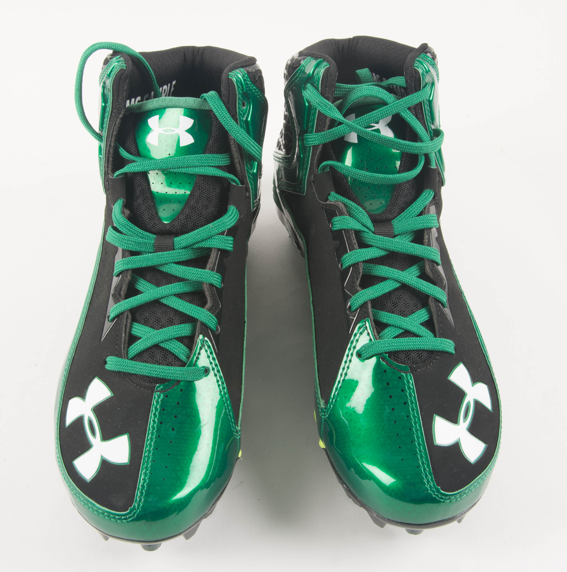Green Under Armour Football Cleats