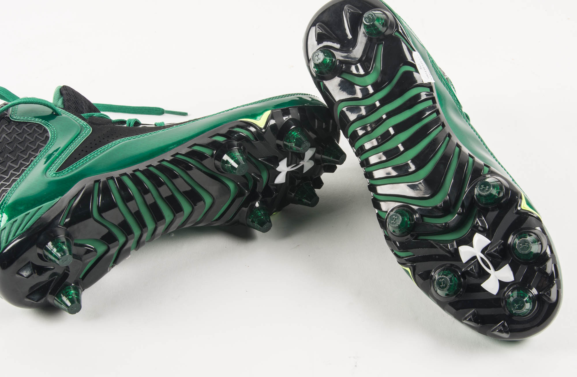 Green Under Armour Football Cleats