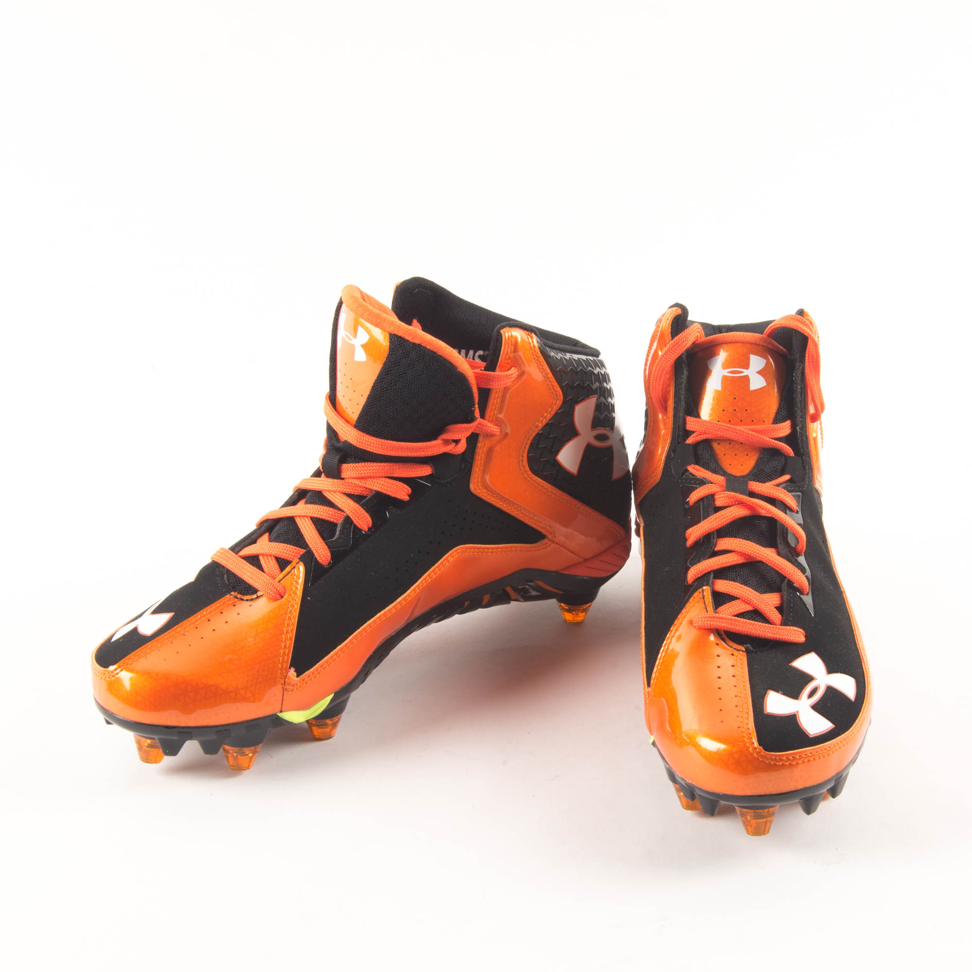 Orange Under Armour Football Cleats