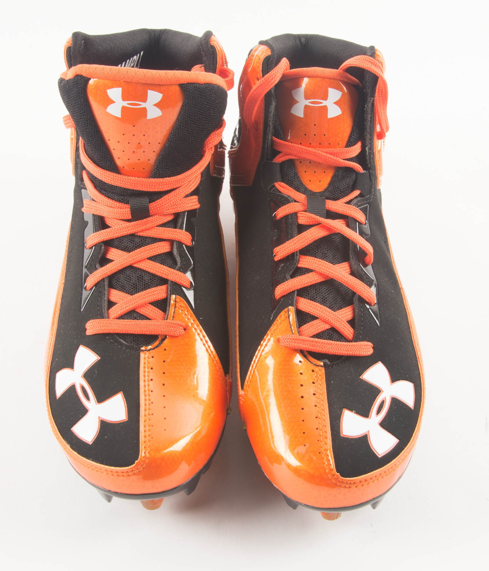 Orange Under Armour Football Cleats