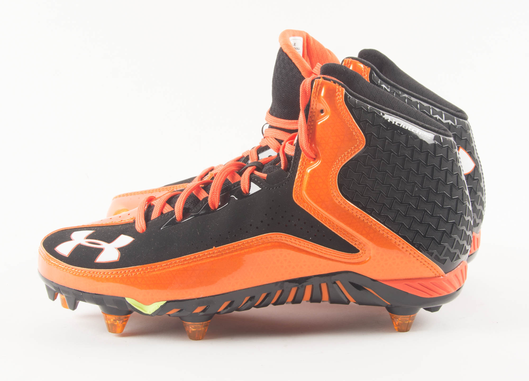Orange Under Armour Football Cleats