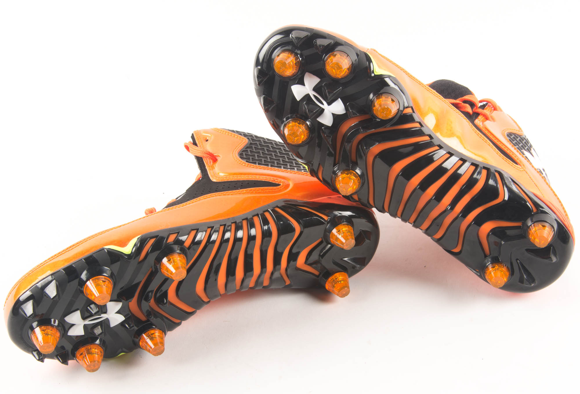 Orange Under Armour Football Cleats