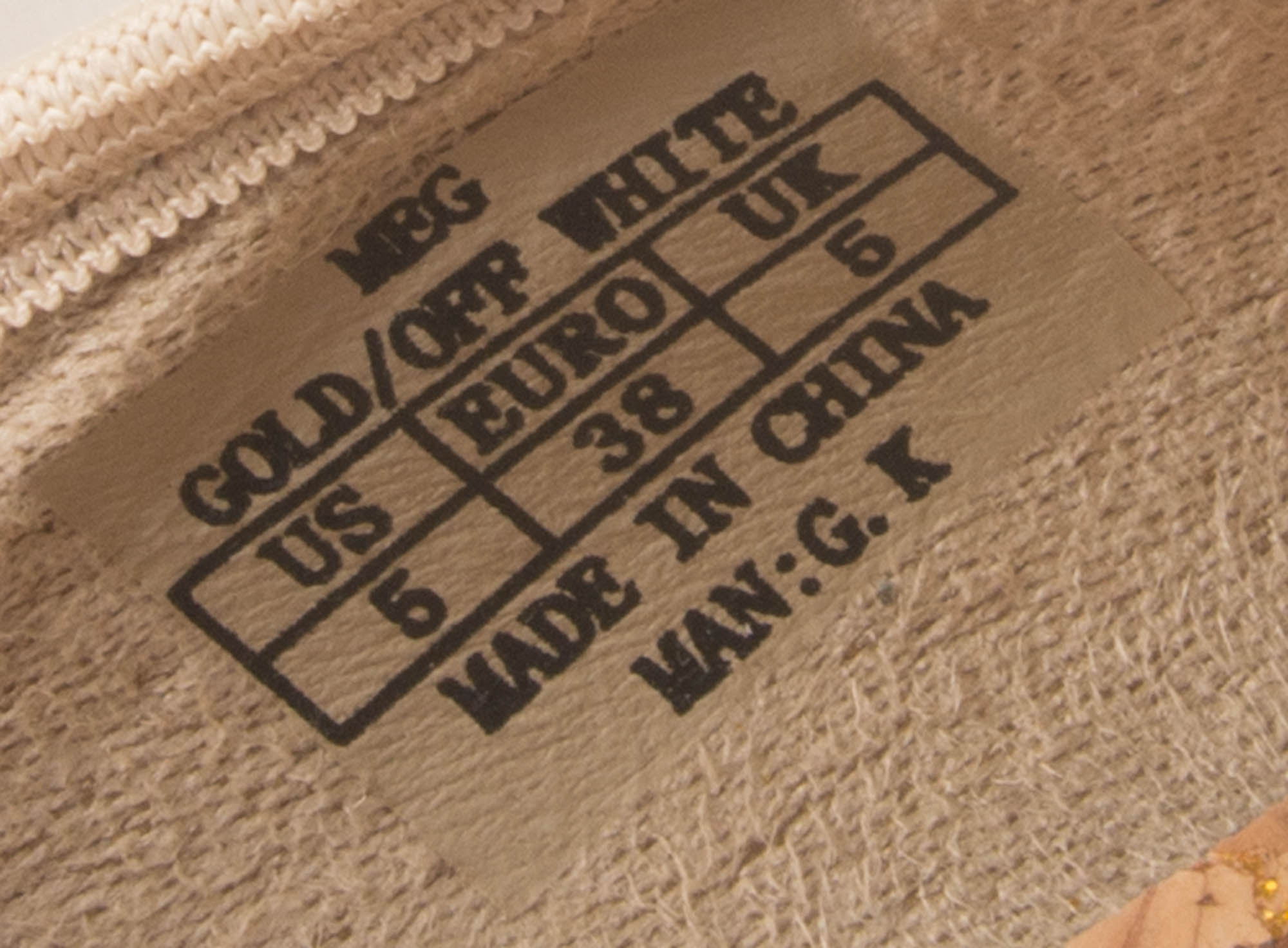 Michael Kors Gold Tone Animal Stripe Flats