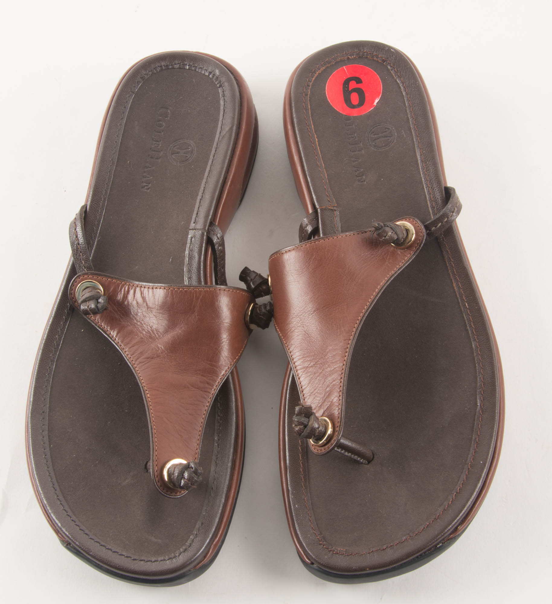 Cole Haan Leather Flip Flops