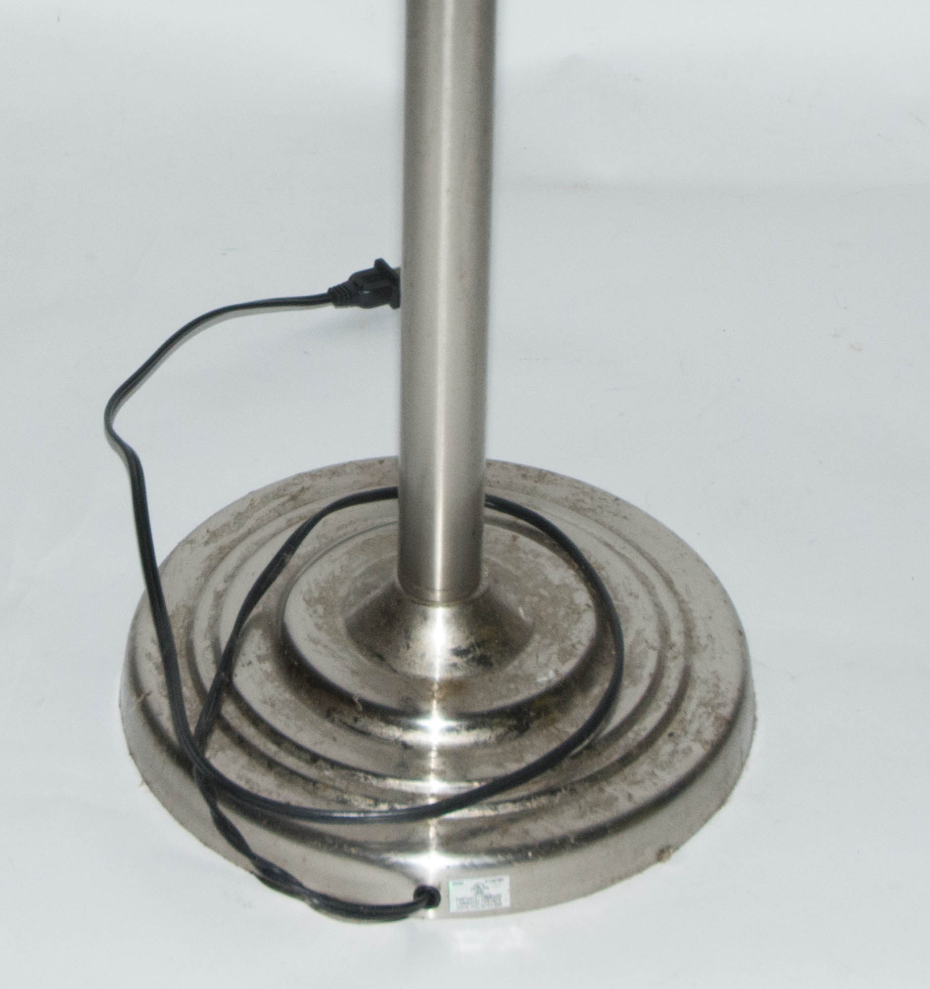 Silver-Tone Torchiere Floor Lamp
