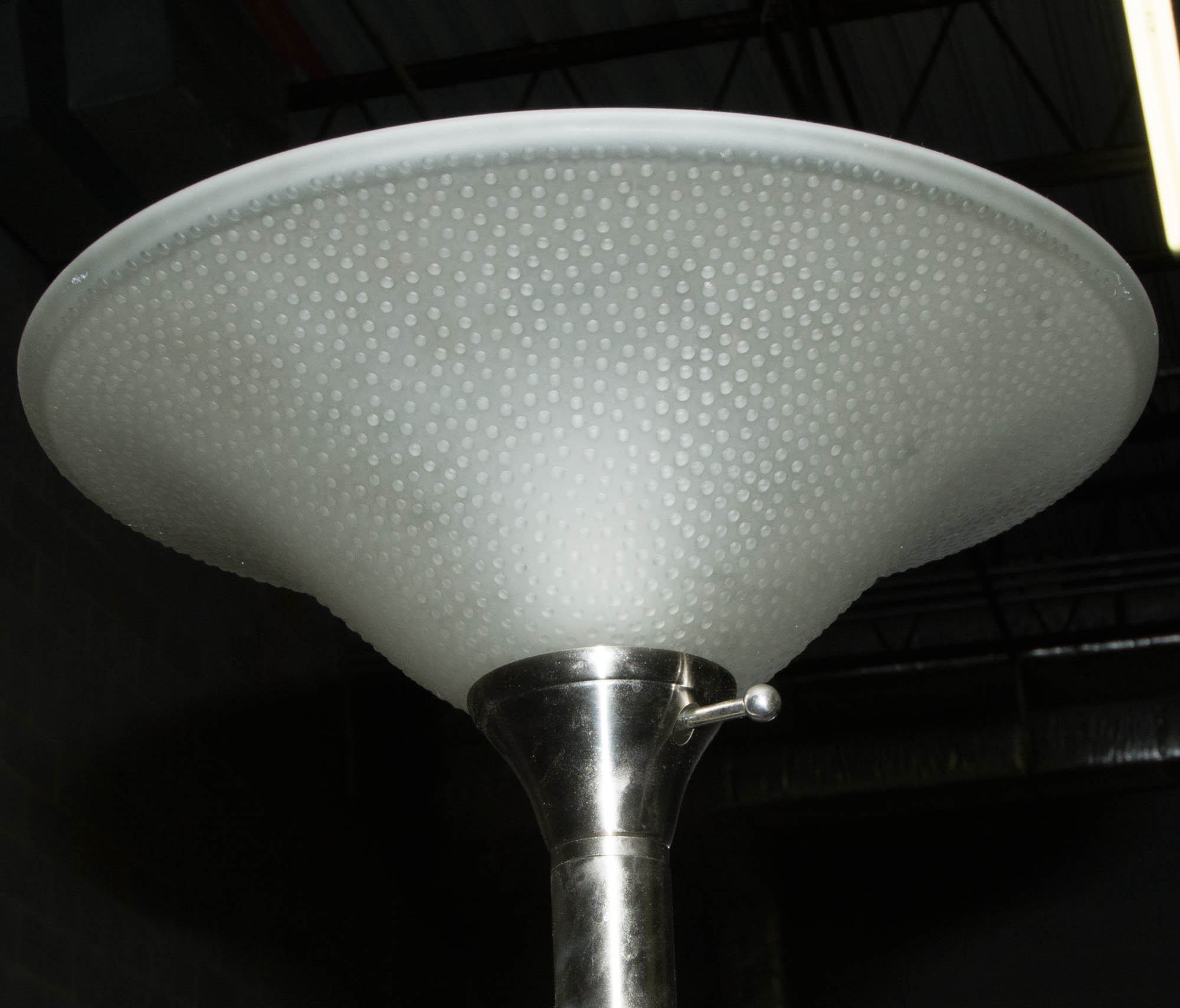 Silver-Tone Torchiere Floor Lamp