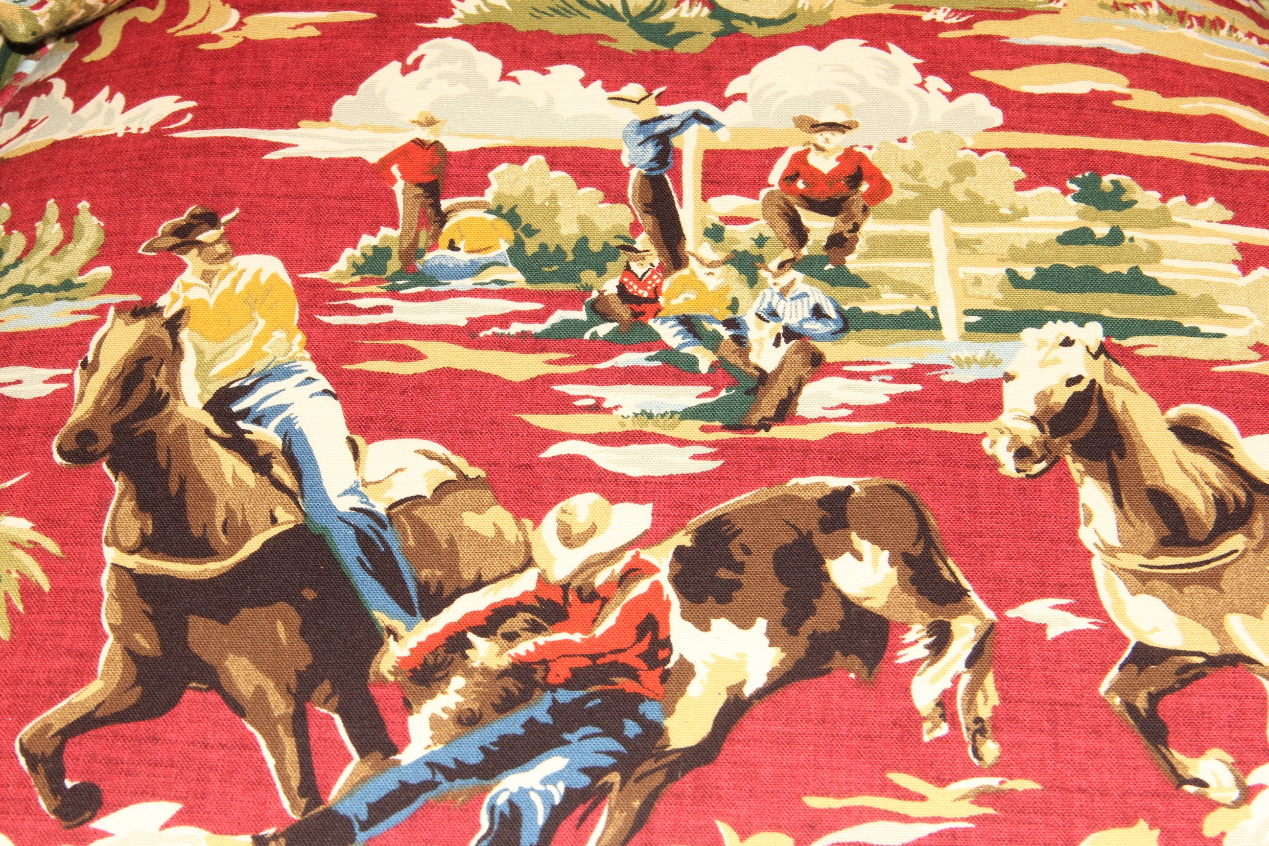 Armchair with Western Themed Upholstery