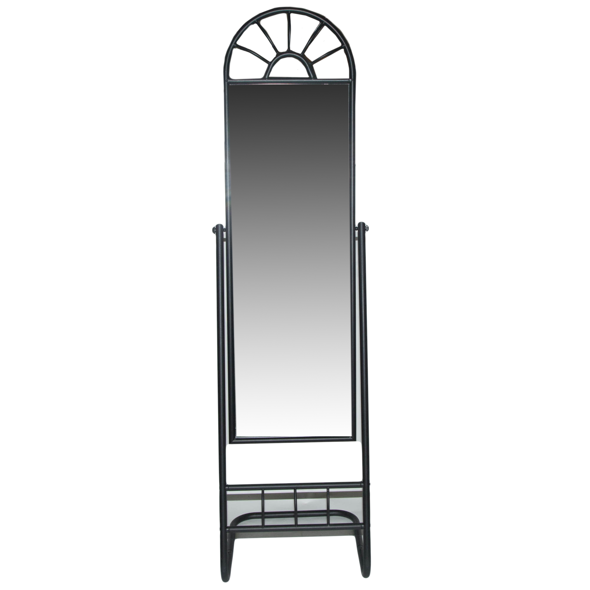 Black Metal Stand Mirror