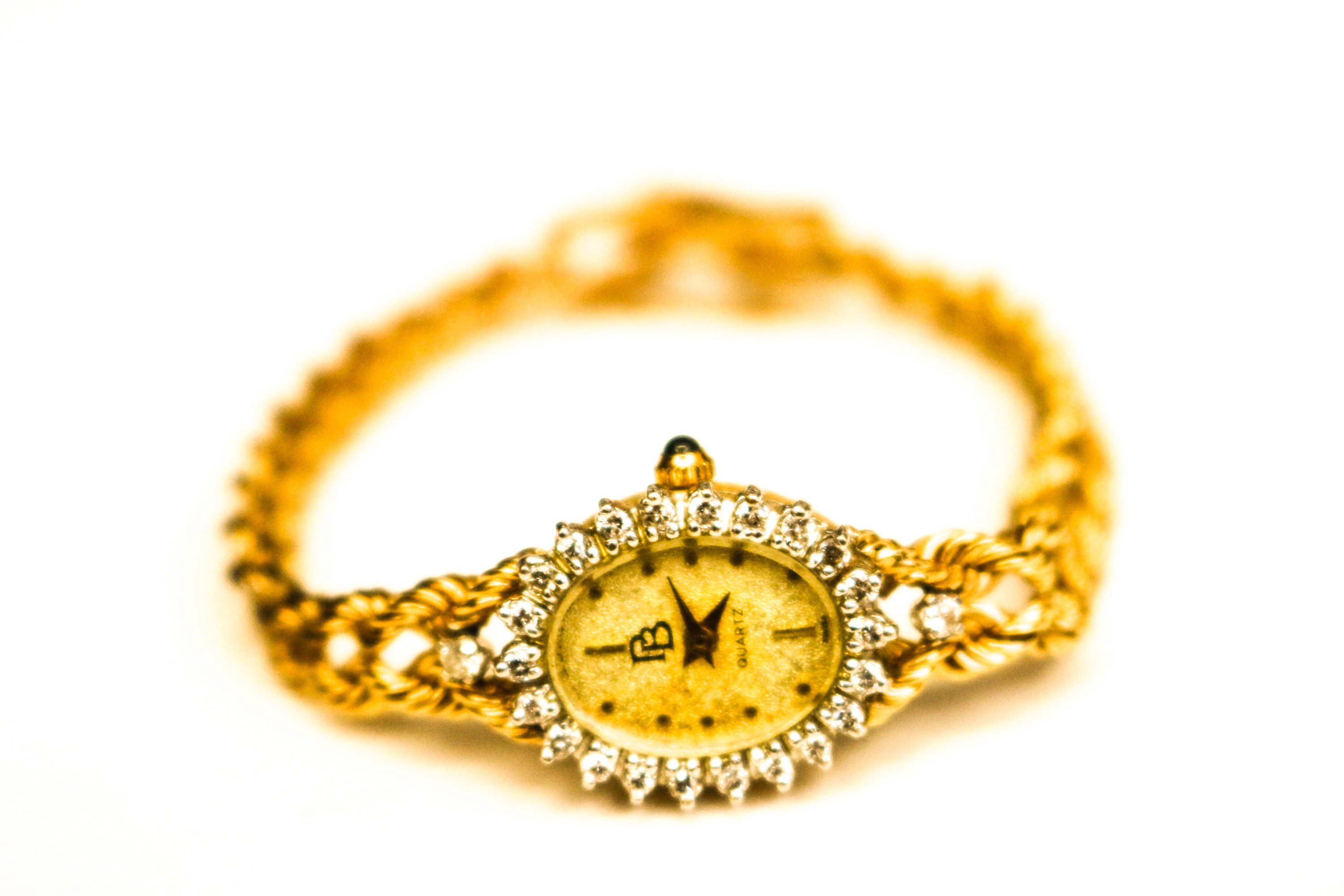 Paul Breguette Vintage 14K Gold and Diamond Watch