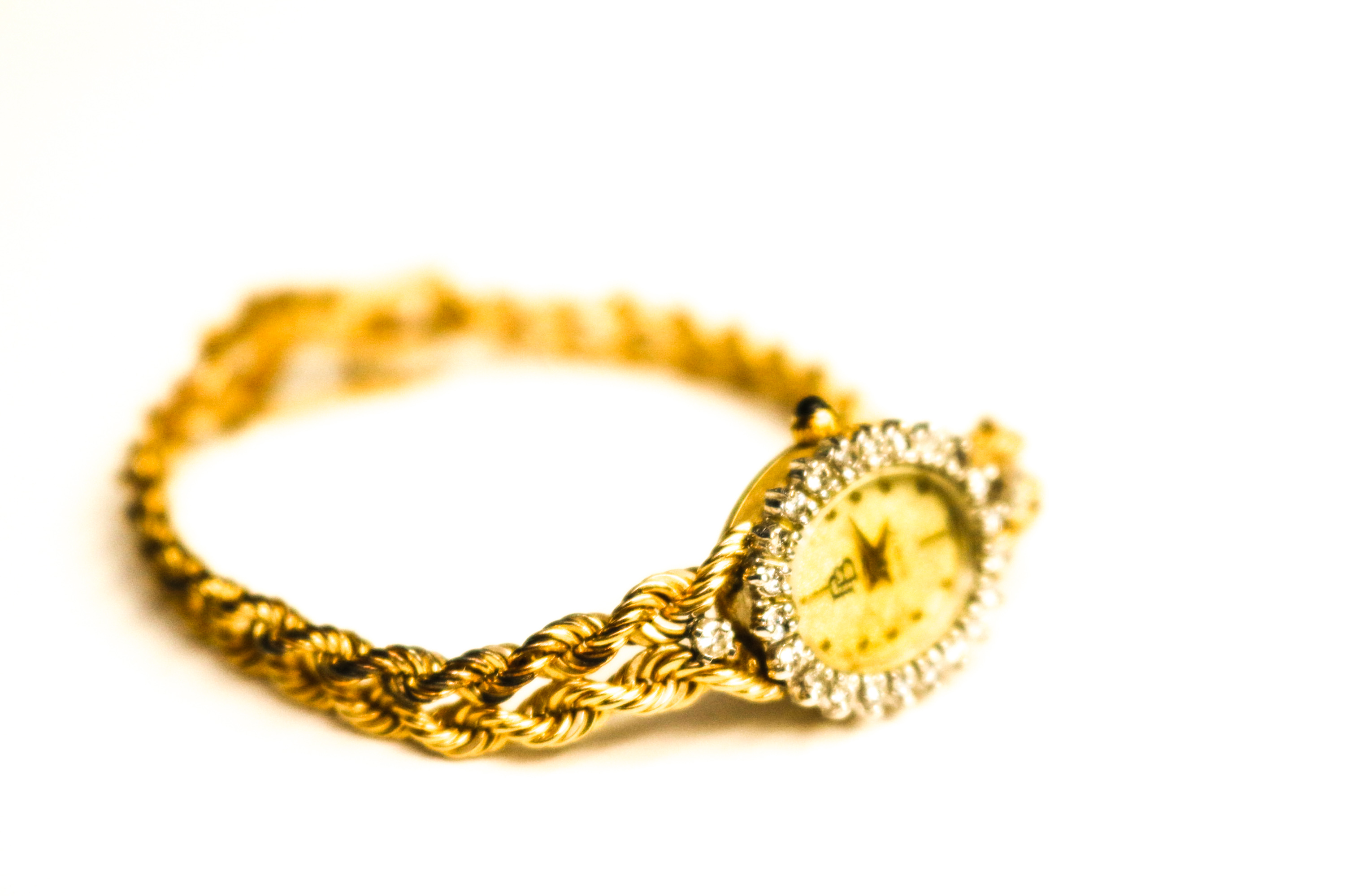 Paul Breguette Vintage 14K Gold and Diamond Watch