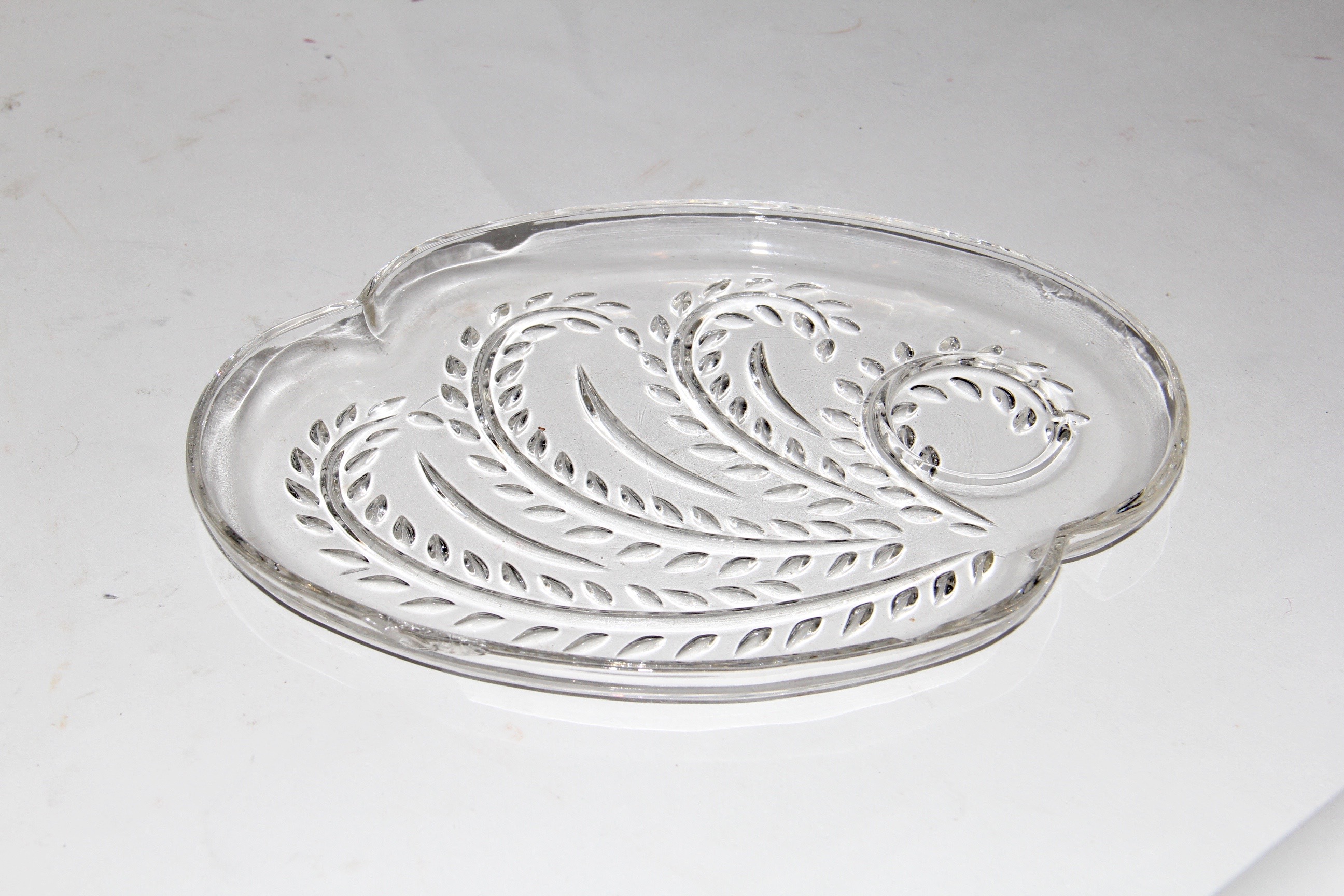 Set of Glass Punch Cups and Saucers