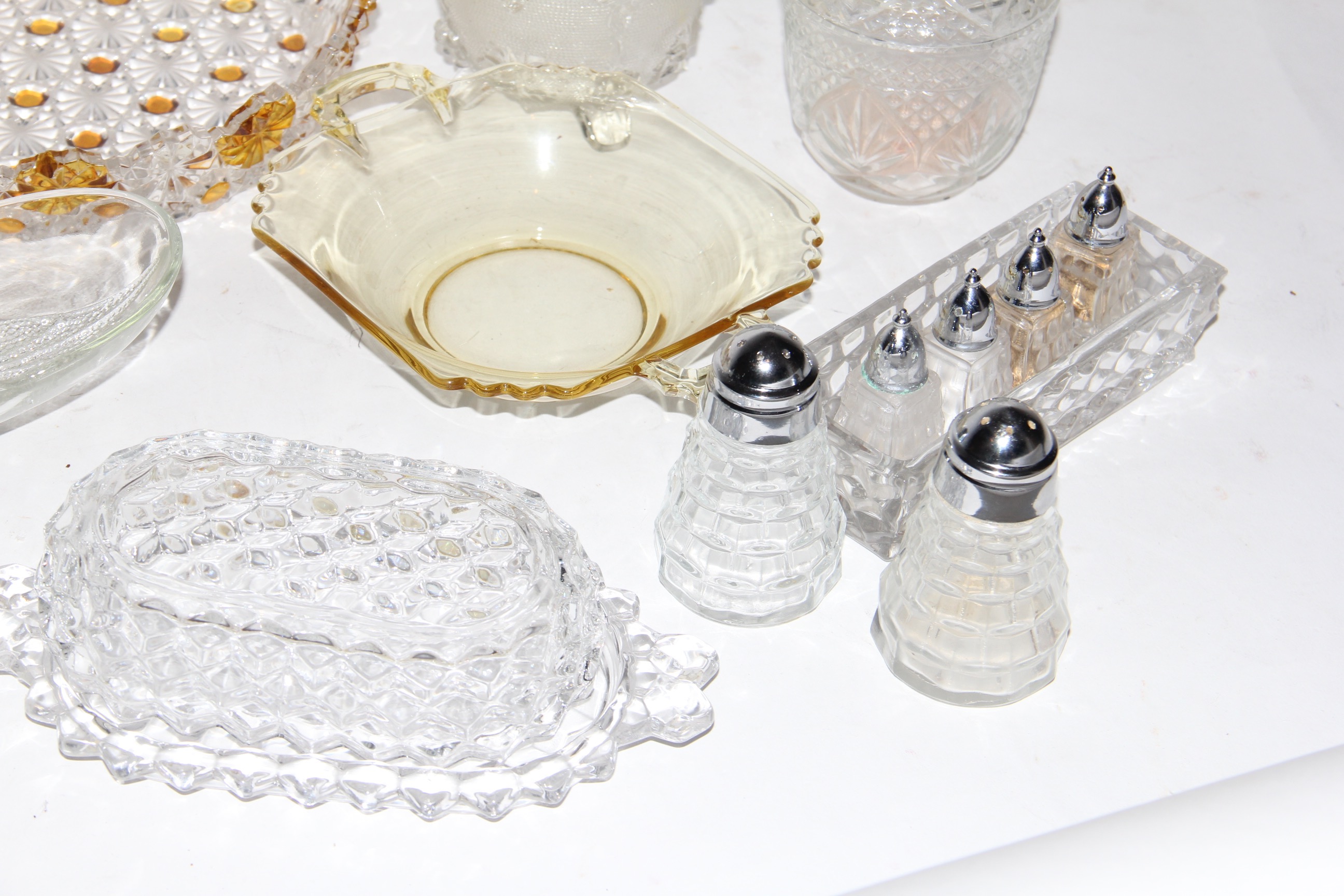 Assortment of Pressed and Cut Glass