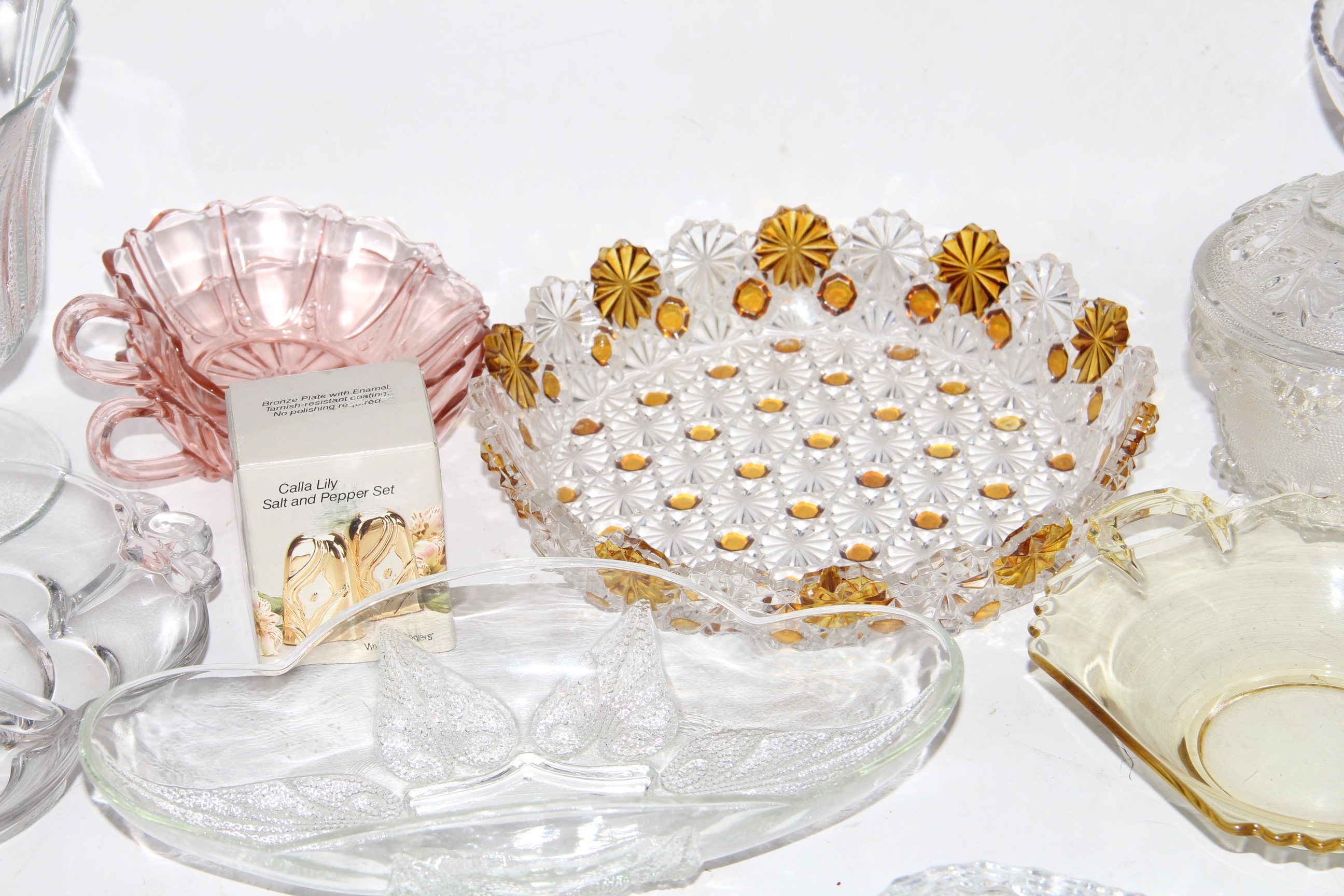 Assortment of Pressed and Cut Glass