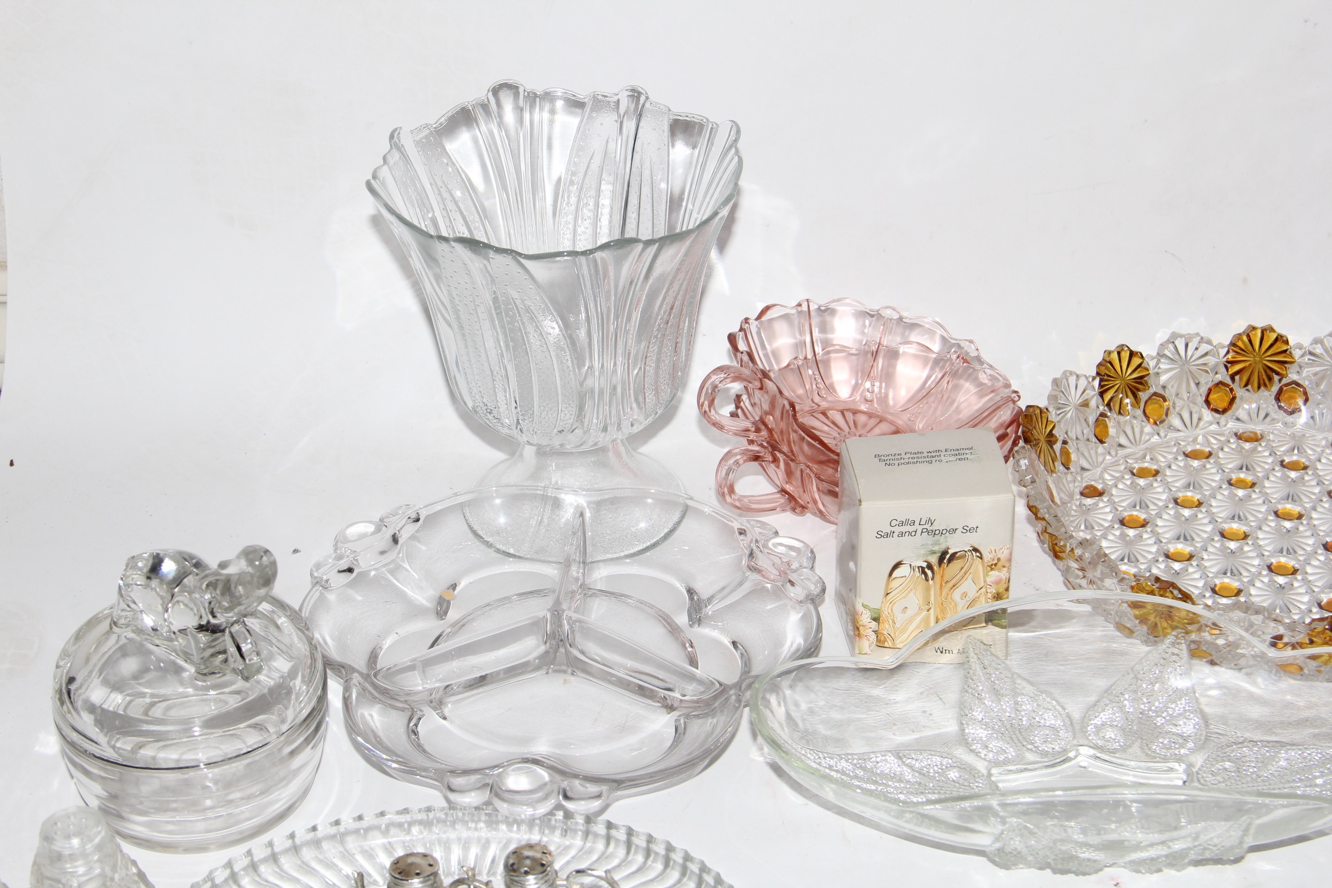 Assortment of Pressed and Cut Glass