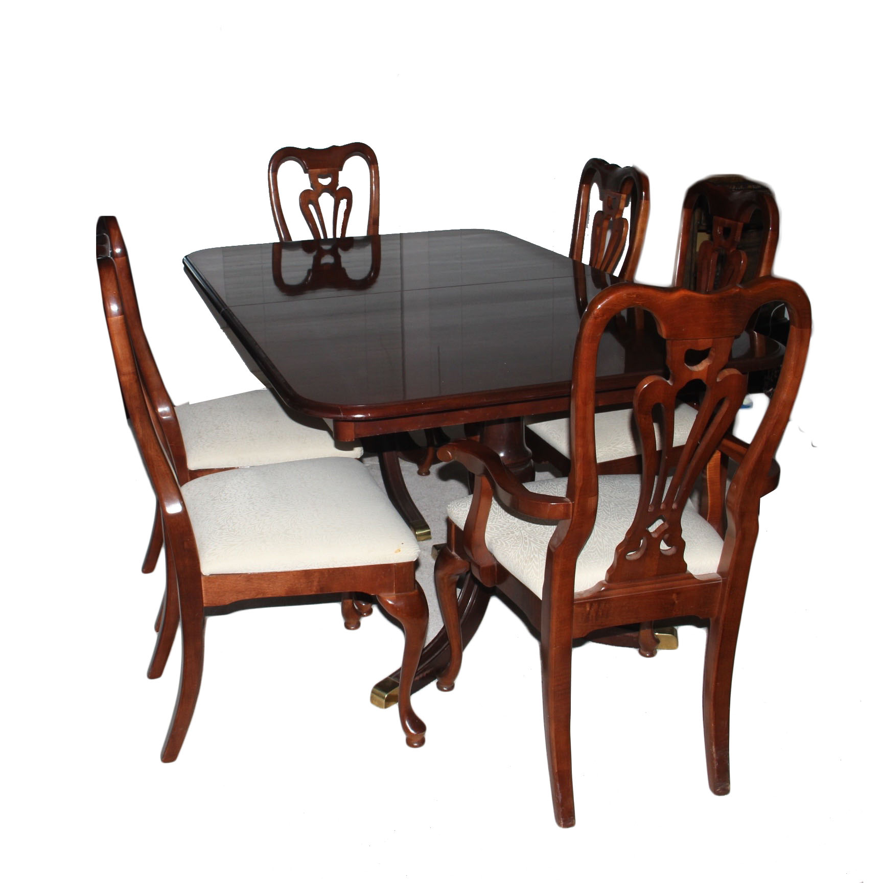 Cherry Dining Room Table with Chairs