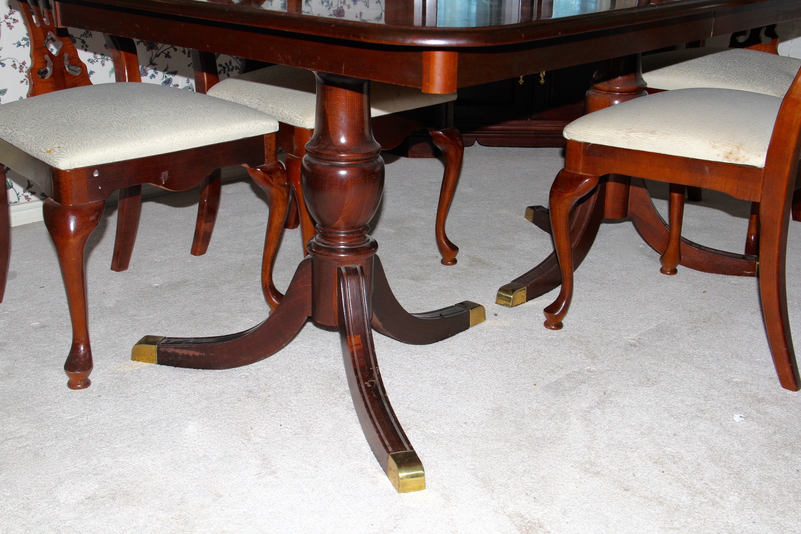 Cherry Dining Room Table with Chairs