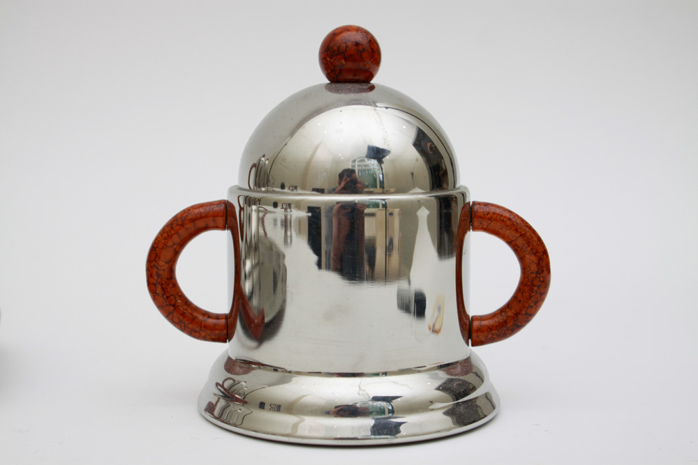 Inox Italy Modern Stainless Steel & Stone Coffee Service