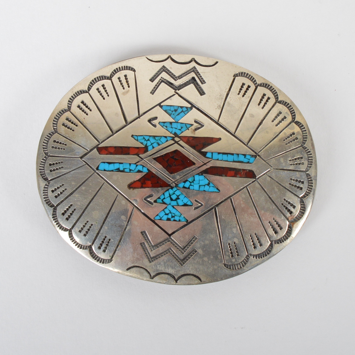 Vintage Sterling Silver Belt Buckle