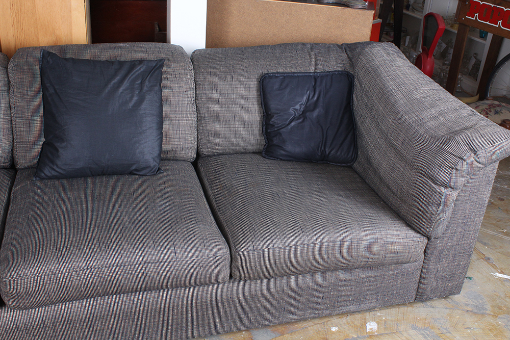 Modern Poplin Upholstered Sofa