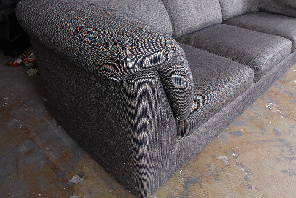Modern Poplin Upholstered Sofa