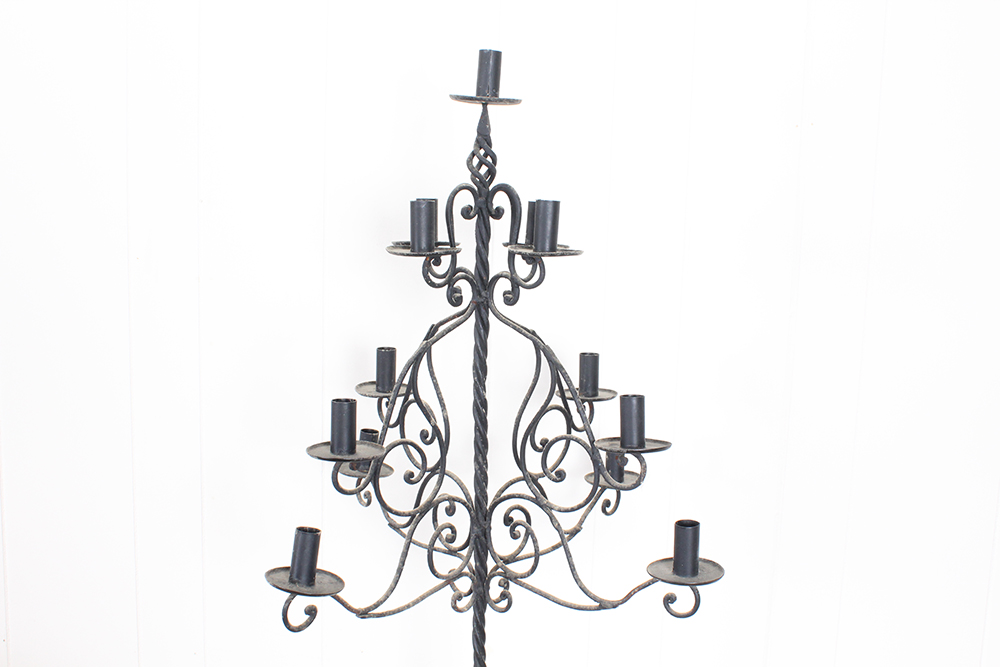 Wrought Iron Standing Candelabra