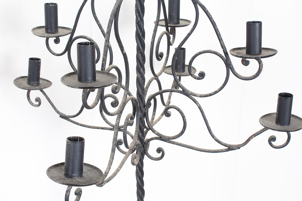 Wrought Iron Standing Candelabra