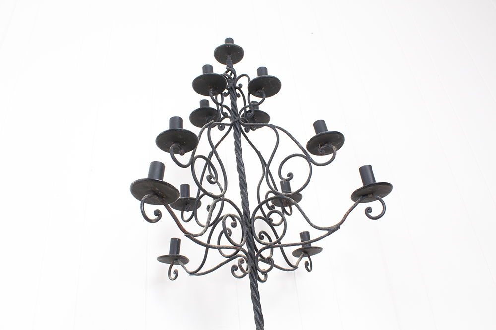 Wrought Iron Standing Candelabra