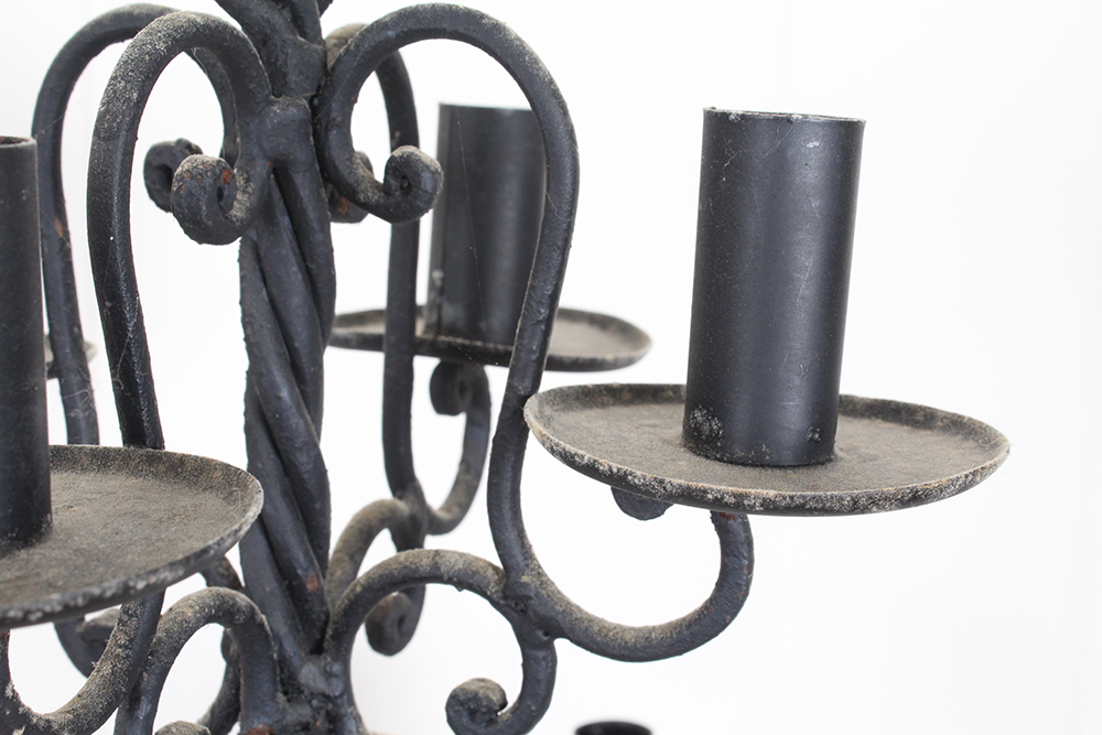 Wrought Iron Standing Candelabra
