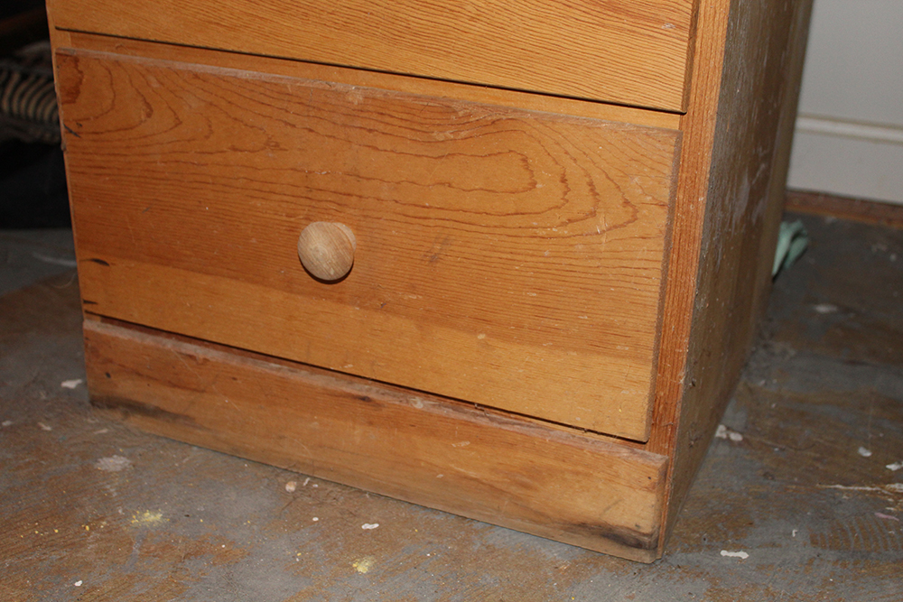 Primitive Blonde Wood Chest of Drawers