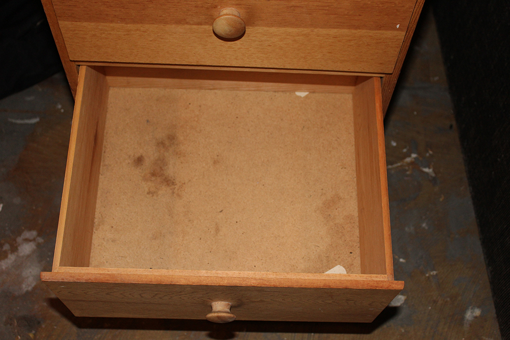 Primitive Blonde Wood Chest of Drawers