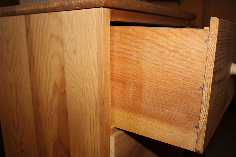 Primitive Blonde Wood Chest of Drawers