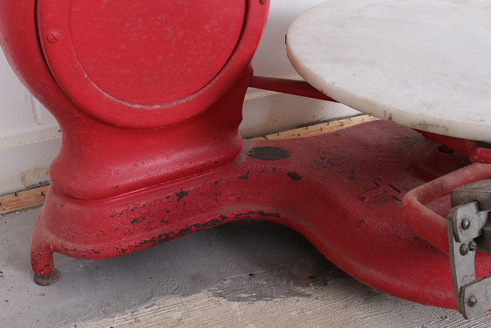 Antique Red Cast Iron Stimpson Computing Scale Co. Scale