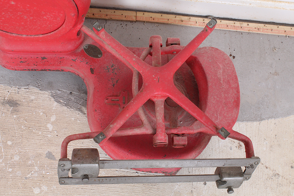 Antique Red Cast Iron Stimpson Computing Scale Co. Scale