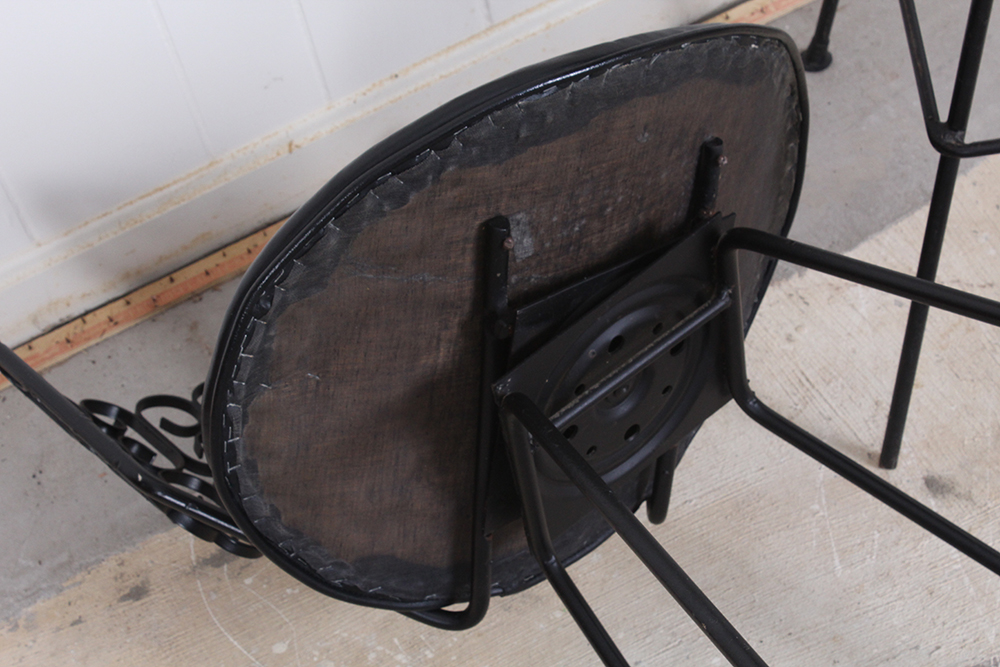 Pair of Wrought Iron Bar Chairs