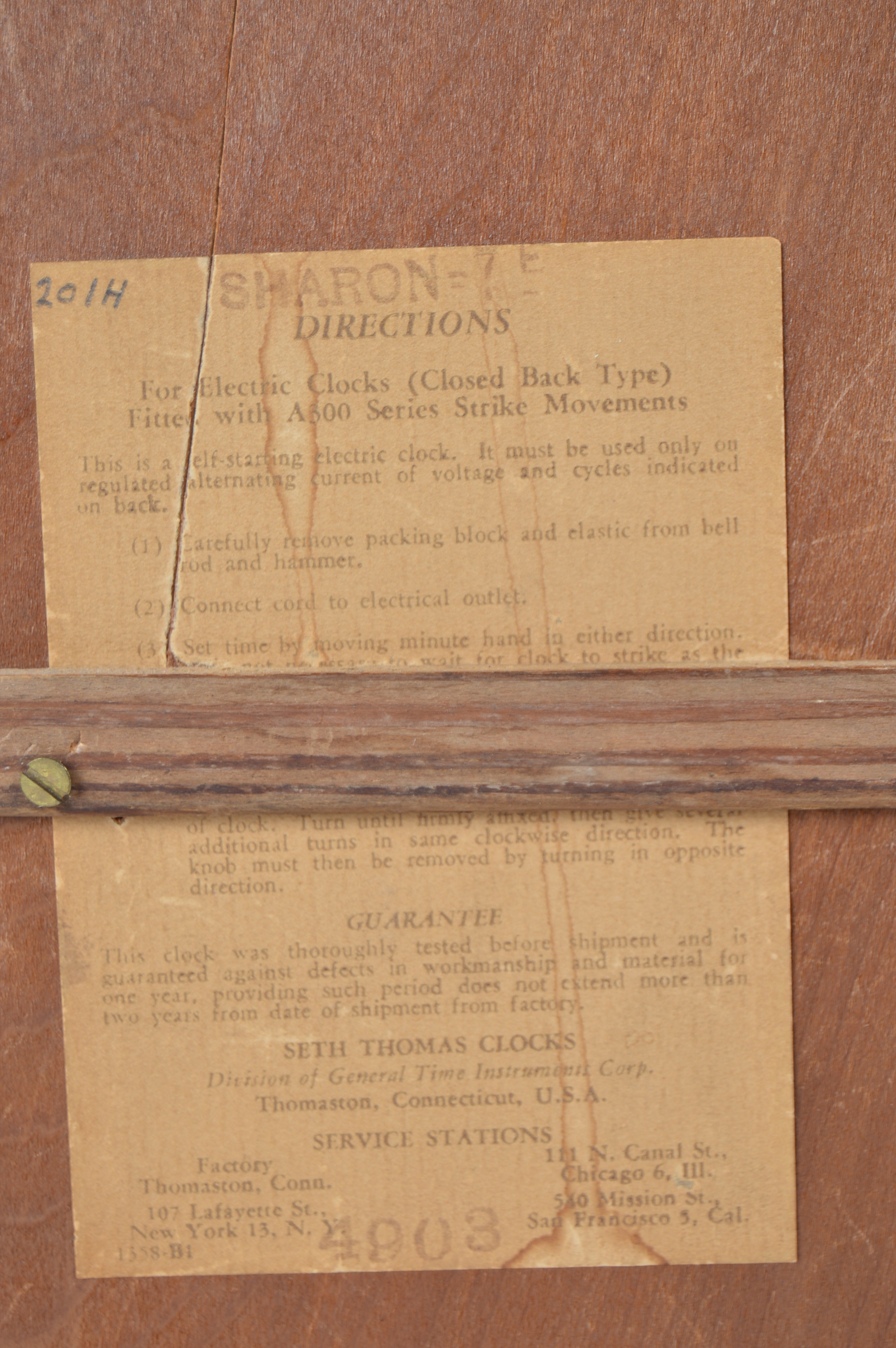 Seth Thomas Cathedral Clock