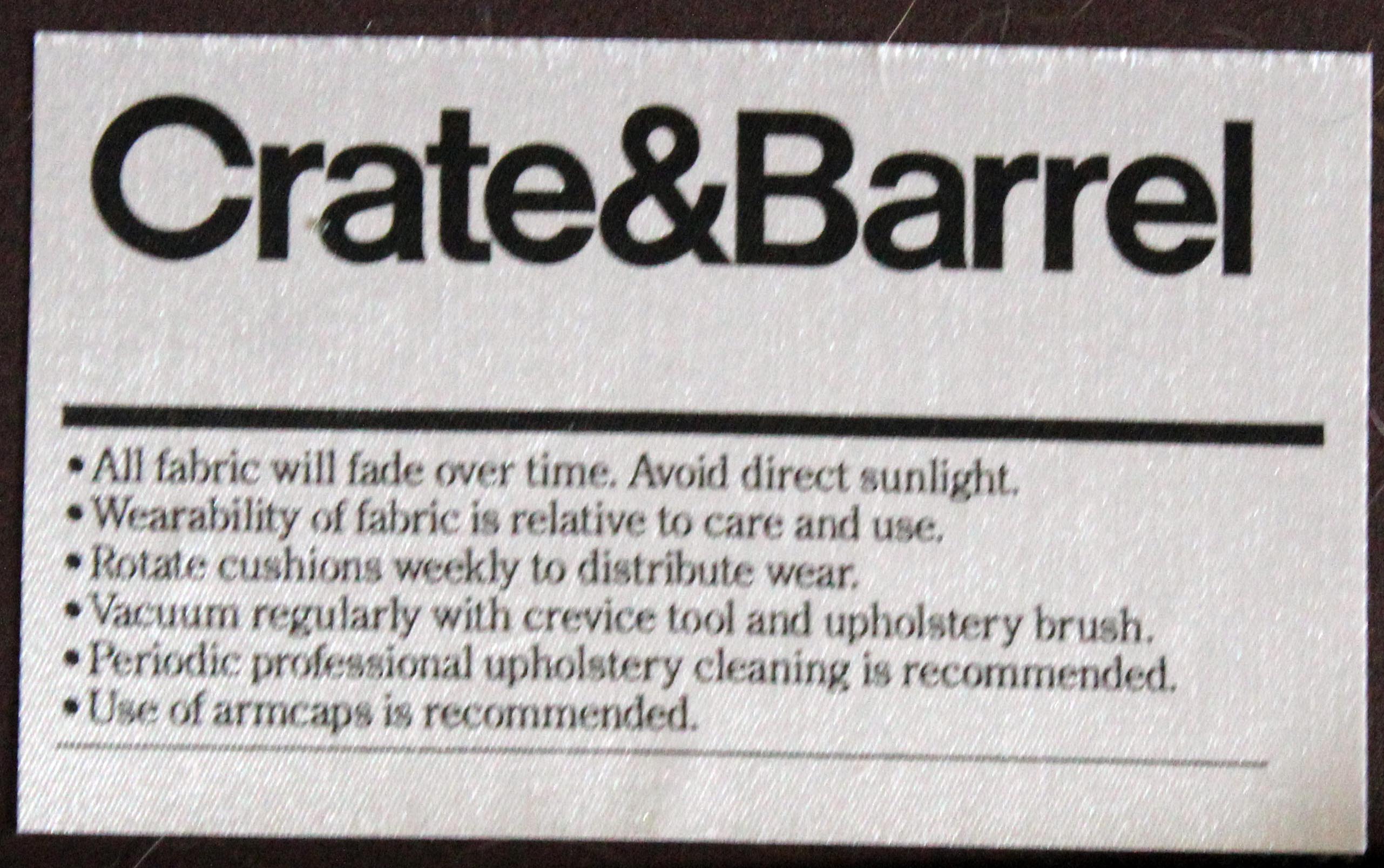 Crate and Barrel Green Velvet Sofa