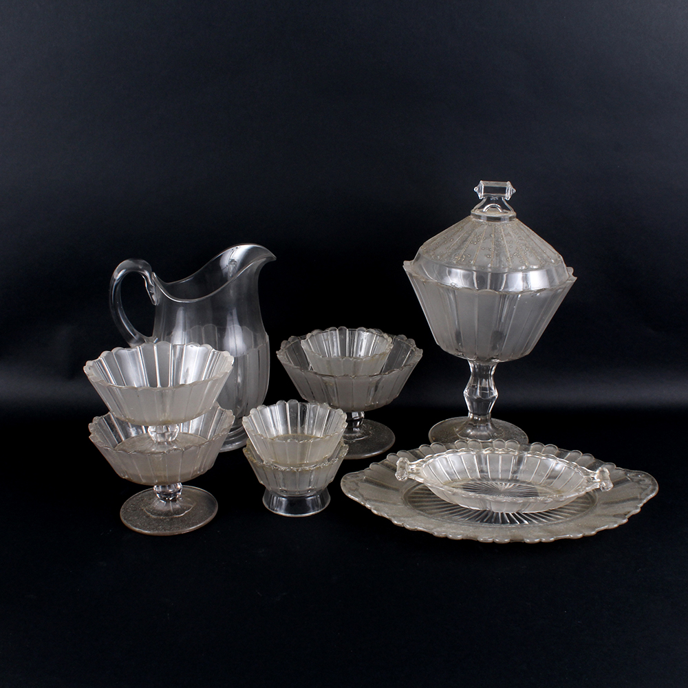 Assortment of Early 20th Century Pressed Glass Dishes